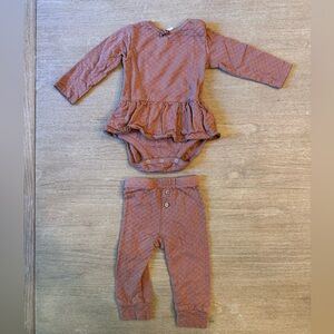 Quincy Mae Rust Long Sleeve Baby Outfit